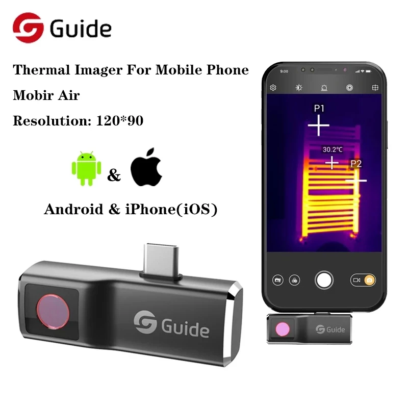 Infiray P2 Pro Macro Lens - Guide Mobir Air กล้องถ่ายภาพความร้อนสําหรับ iPhone และโทรศัพท์