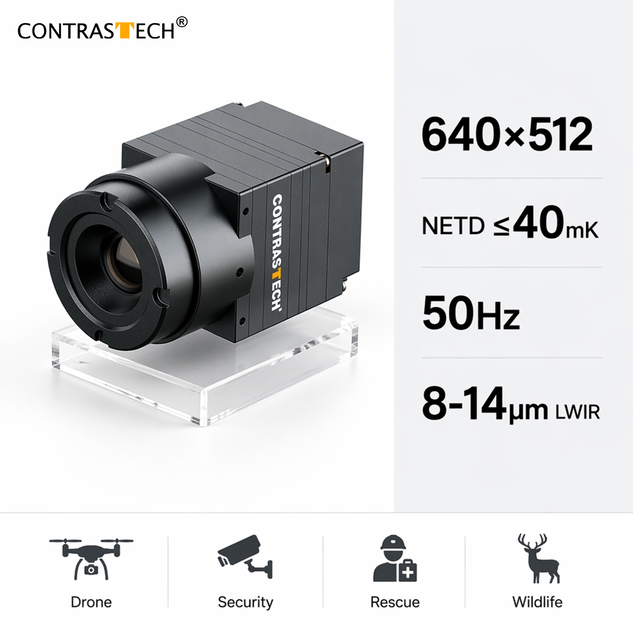 Thermal Module 640X512 Core - โมดูลกล้องถ่ายภาพความร้อน 640x512 มุมมองกว้าง LWIR 8-14μm VOx