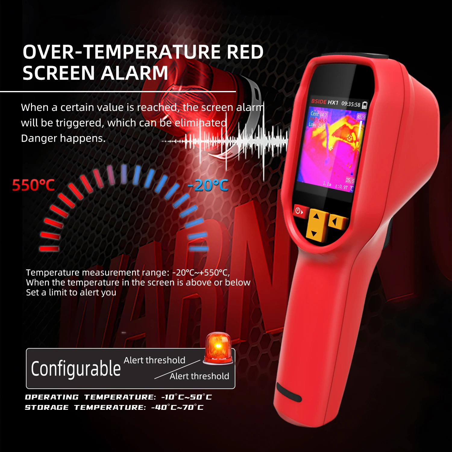 Thermal Imager Pcb Repair - BSIDE HX1 240X240 เครื่องวัดอุณหภูมิอินฟราเรดสำหรับซ่อม PCB, การตรวจจับท่อ,