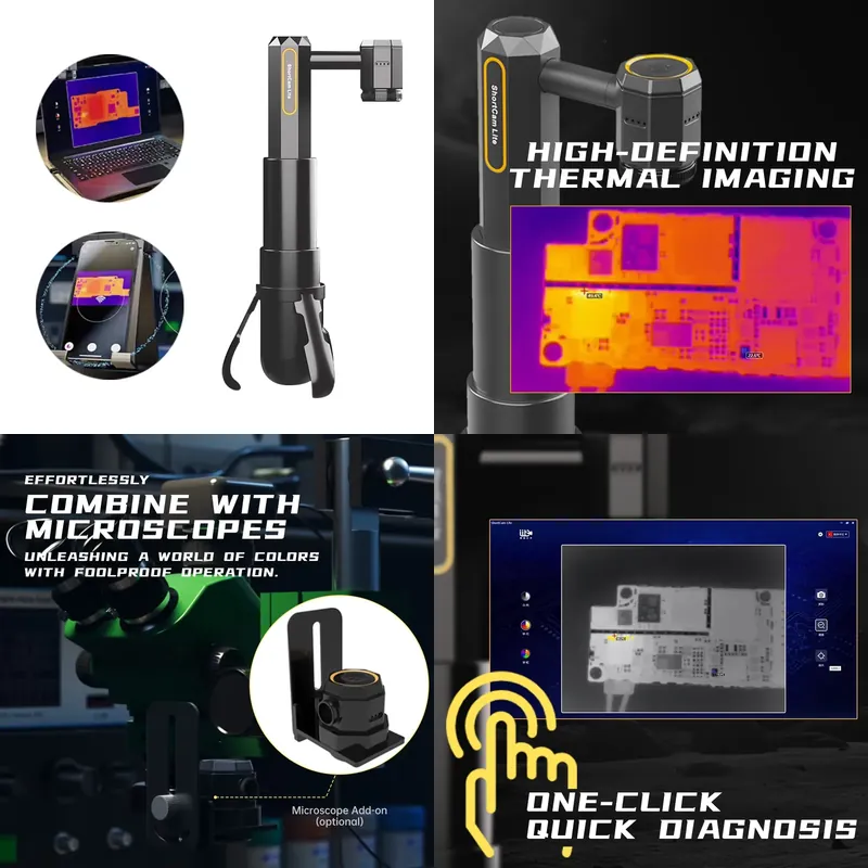 Shortcam Thermal Imaging Pcb - เครื่องมือวินิจฉัยความร้อนแบบพับได้รุ่น LANGCHI 4th Shortcam Lite สำหรับตรวจสอบการรั่วไหลของแผงวงจรโทรศัพท์