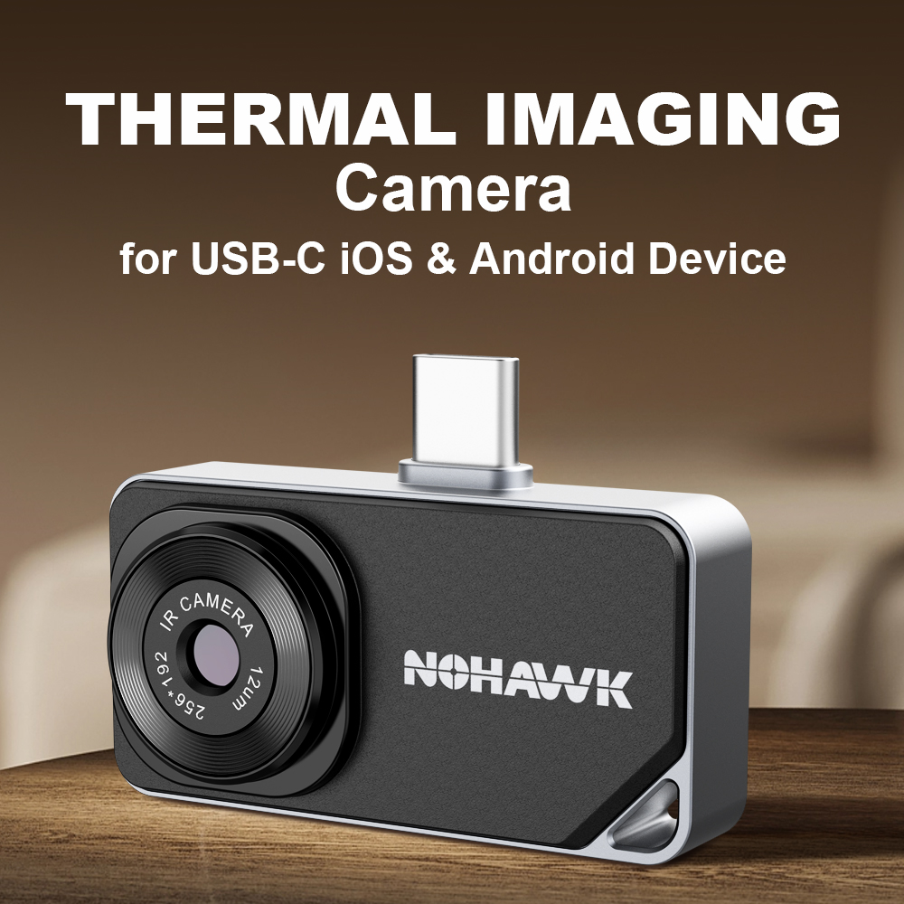Nf 521 Thermal Imaging Camera - กล้องถ่ายภาพความร้อนแบบเสียบใช้งานได้ทันที NOHAWK 256×192 สำหรับ USB-C iPhone