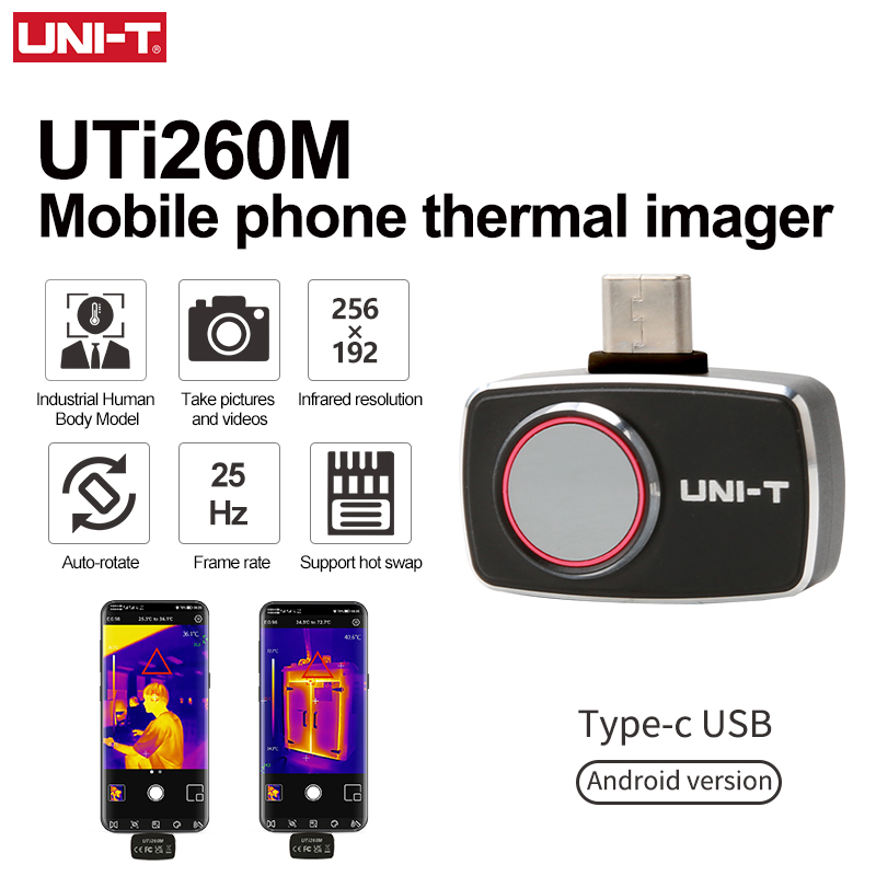 Thermal Imaging Camera 256X192 - กล้องถ่ายภาพความร้อน UNI-T สำหรับสมาร์ทโฟน รุ่น UTI260M UTI256M