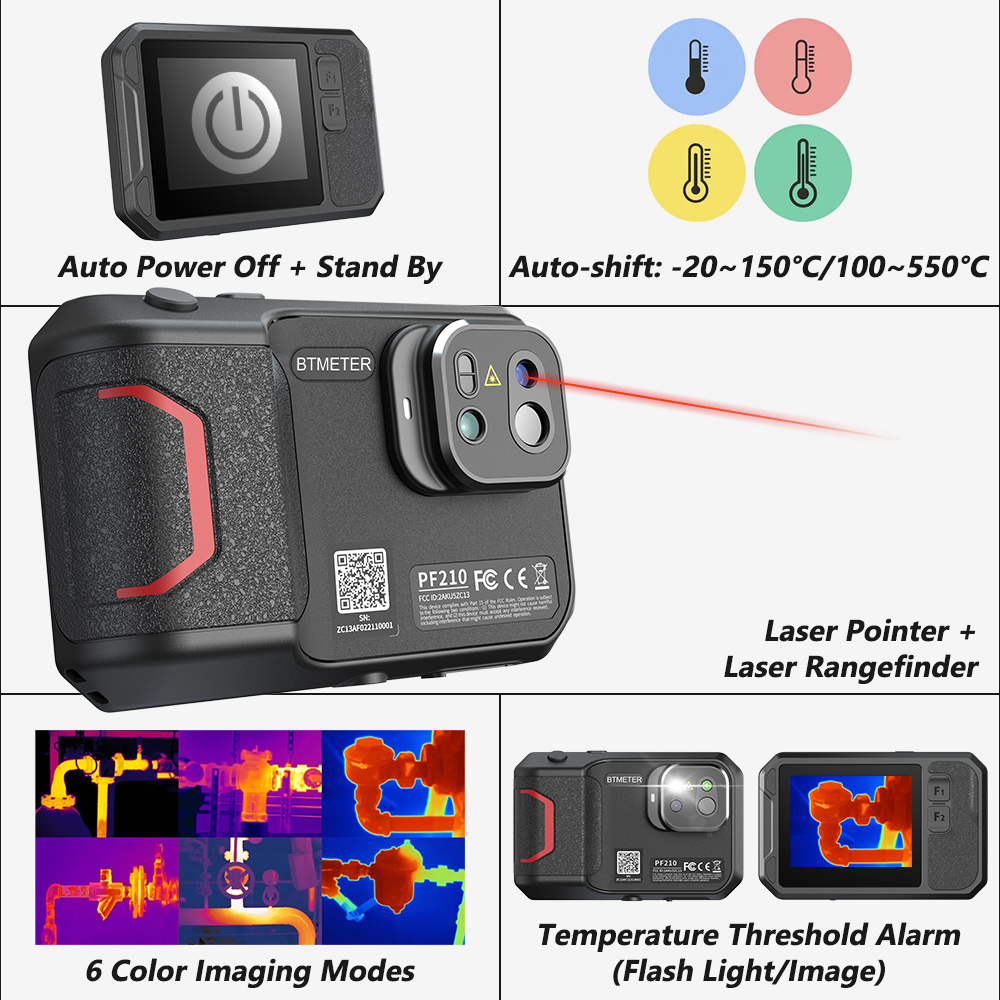 Thermal Imaging Camera 256X192 - กล้องถ่ายภาพความร้อนแบบมือถือ 256x192 อินฟราเรด -20 ℃ ~550