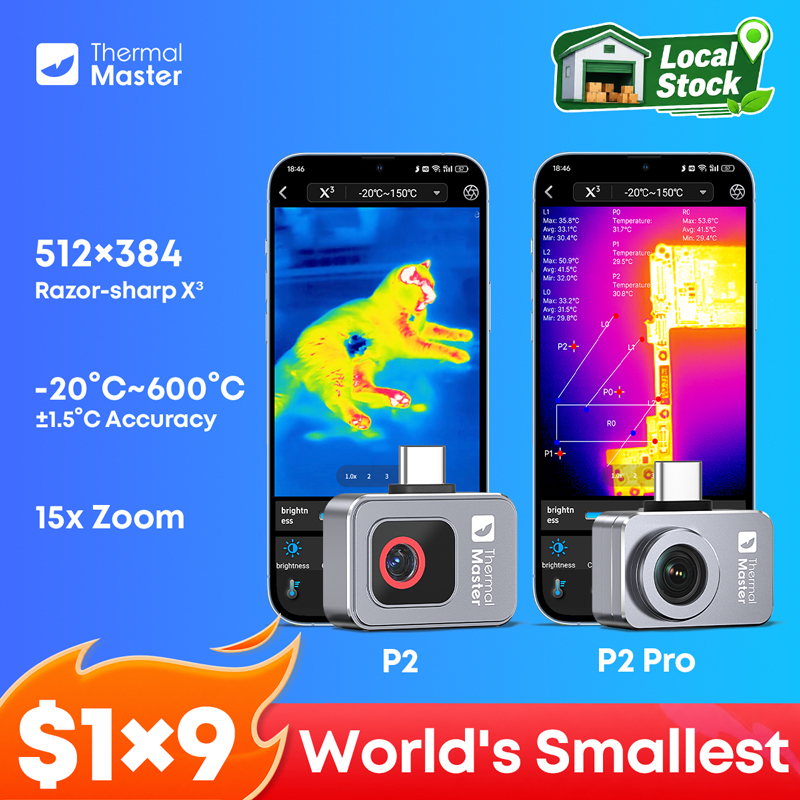 Infiray P2 Pro Macro Lens - กล้องถ่ายภาพความร้อน P2//P2Pro ตรวจจับความร้อน 512 × 384