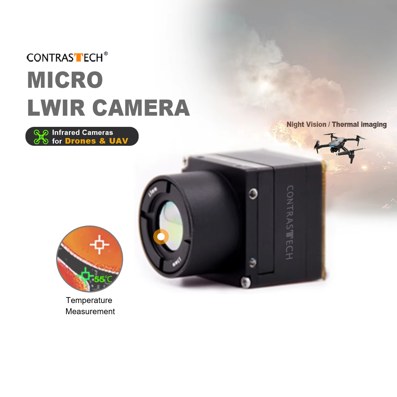 โมดูลกล้องอินฟราเรดความถี่ 25H - Thermal Module 640X512 Core บทวิจารณ์และราคา