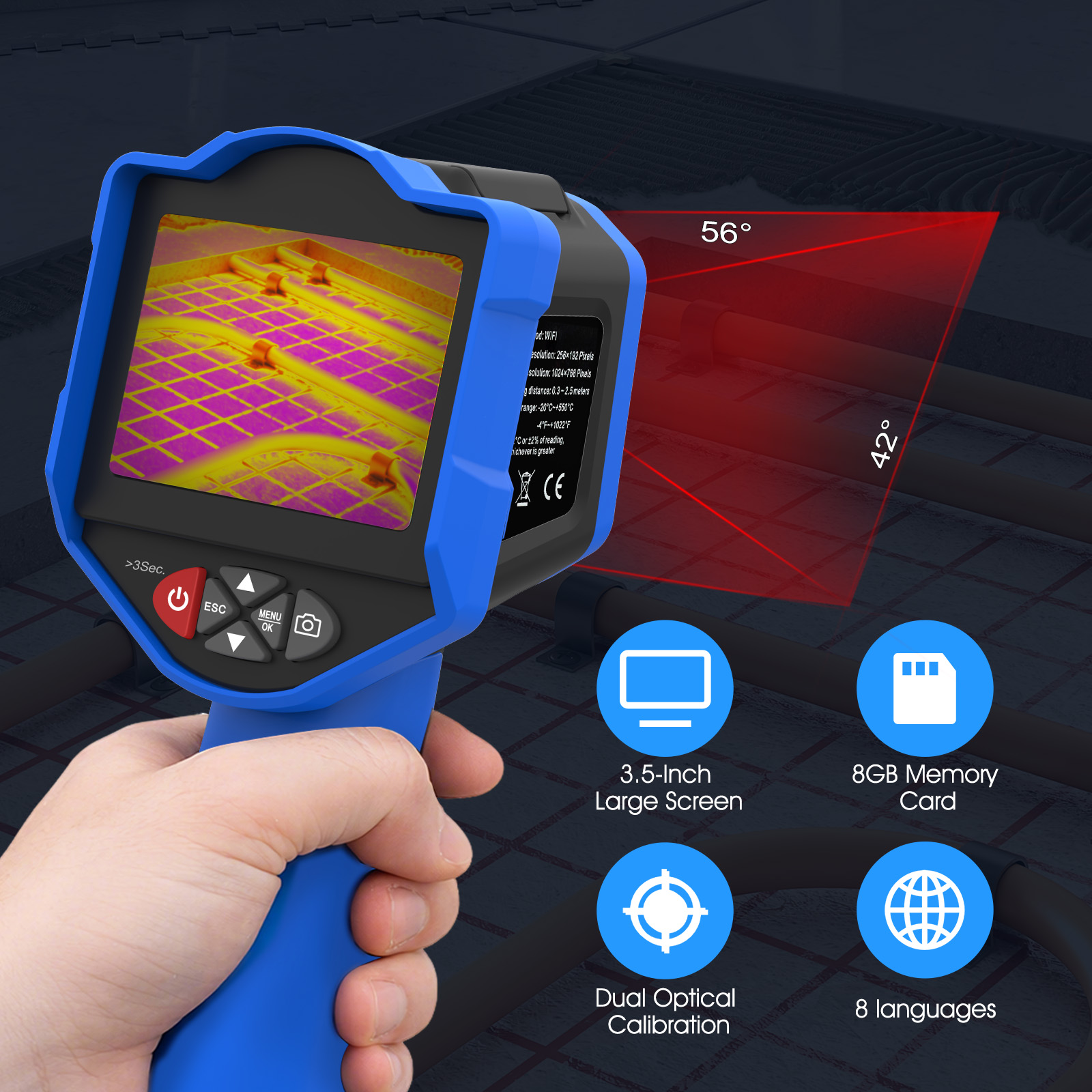 กล้องถ่ายภาพความร้อน HoldPeak  - Thermal Imaging Camera 256X192 บทวิจารณ์และราคา